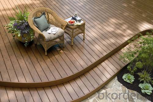 Out Decking/Factory price fire-resistant solid wood plastic composite WPC decking