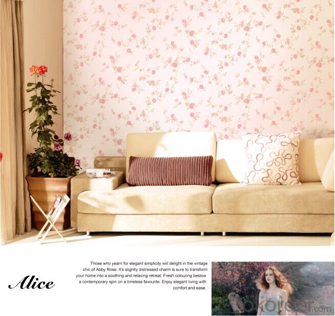 Non-woven Wallpaper Decorative Flower Home Decoration Wallpaper