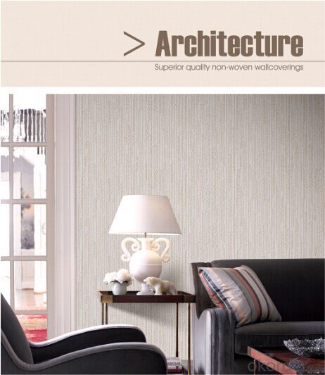 Non-woven Wallpaper Simple Design Breathable Used in Hotels