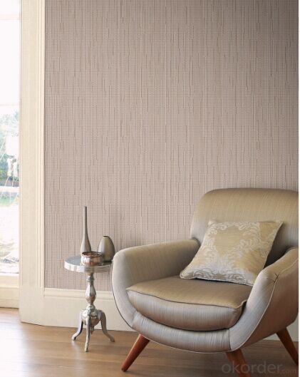 Non-woven Wallpaper Simple Design Breathable Used in Hotels