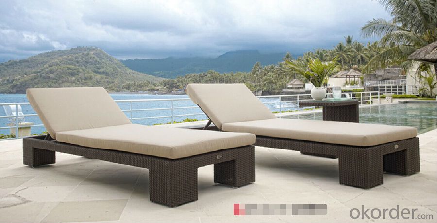 Outdoor  Rattan Sun lounger  Patio Sun Bed Wicker Furniture