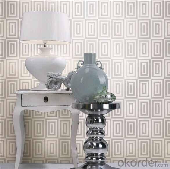 PVC Wallpaper Washable Waterproof Wallcovering for Home or Hotel Wall Decoration