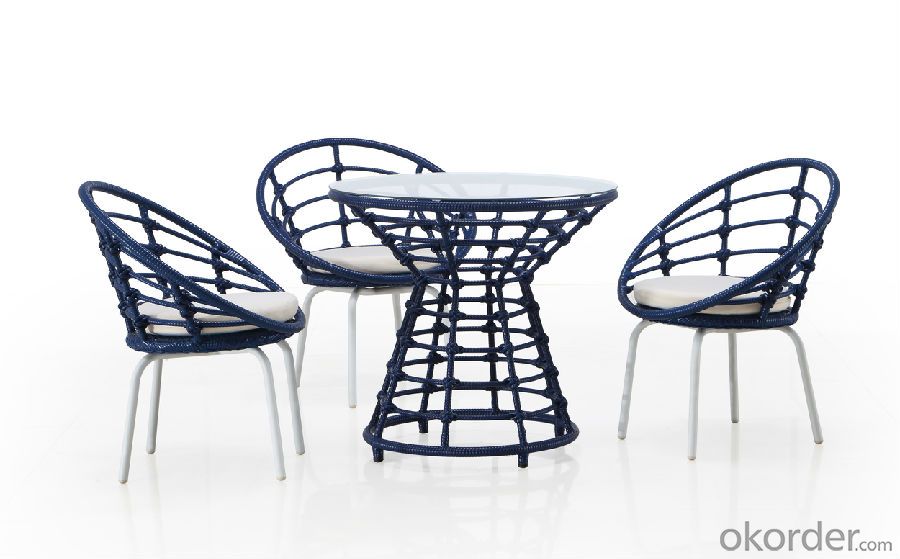 Round Rattan Dinning Set with 6 Chairs CMAX-DC010LJY
