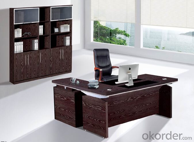 Office Table/Commerical Desk Classical Boss Table Solid Wood/MDF/Glass with Best Price CN594C
