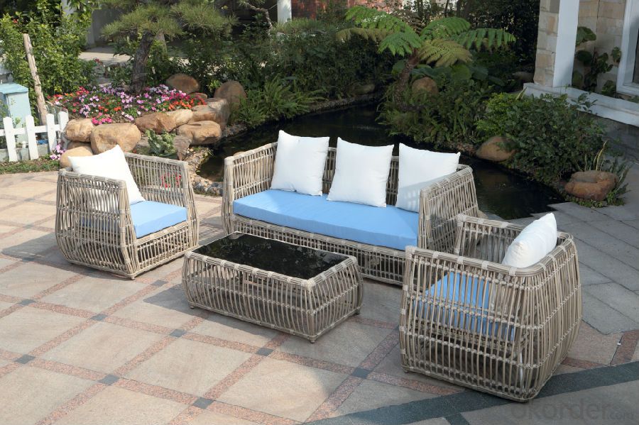 Round Rattan Garden Patio Outdoor Sofa Set   CMAX-SS003LJY