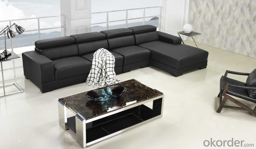 Modern Style Leather Sofa for Living Room