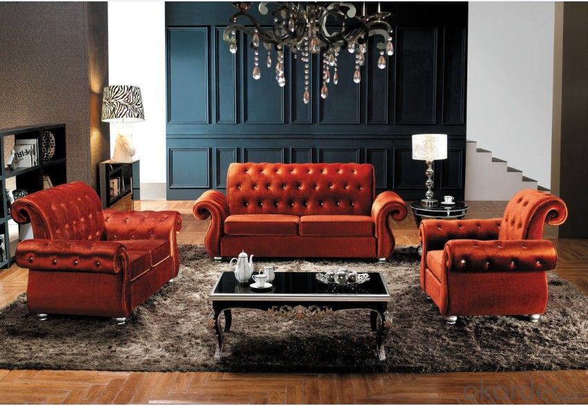 Classic Design Leather Sofa for Living Room