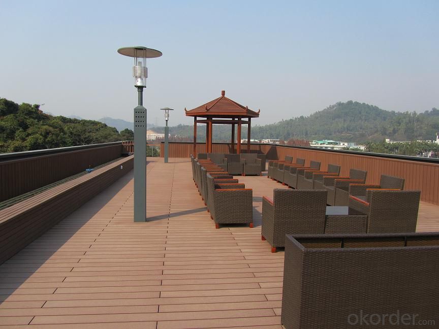 WPC decking/Waterproof Hollow Outdoor WPC Decking, Composite Wood Decking Board