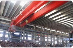 Steel scrap lifting electromagnet overhead crane for sale with incredible price