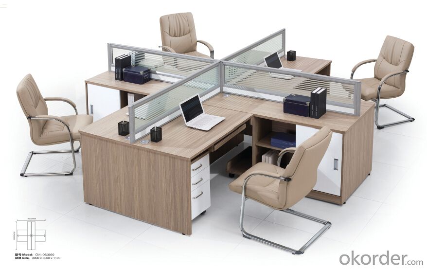 Office Desk Commerical Table MDF/Glass with Low Price 3030