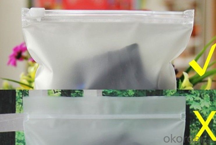 Bottom Sealed PE Unprinted Zipper Bags for Packing