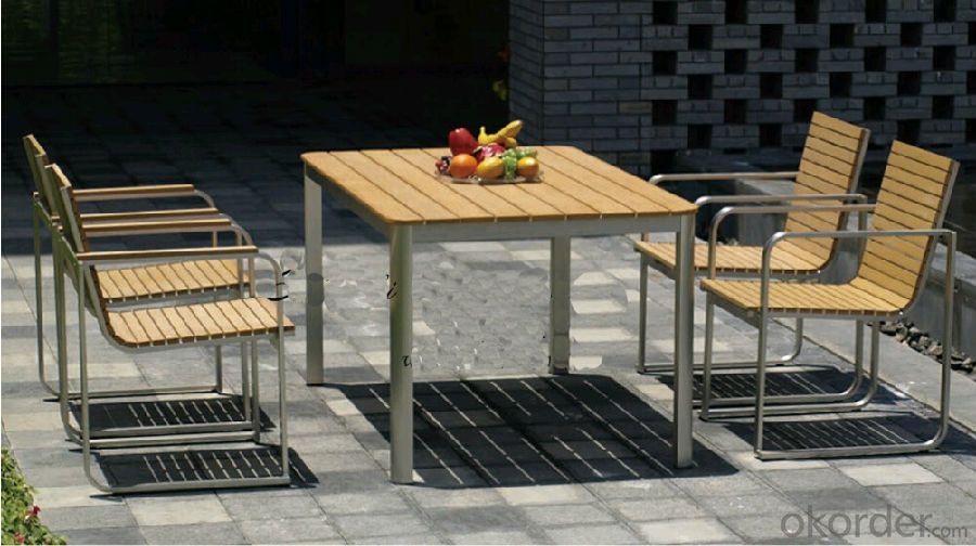 Funiture Outdoor Dining Sets with PVC PP Wood No Pollution and Durable