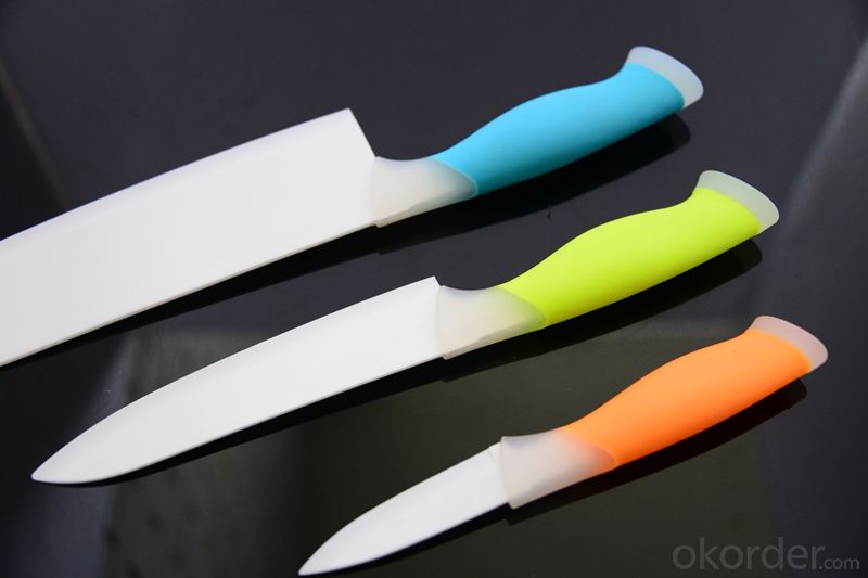 Ceramic Knife Competitive Price Nonslip Handle with Acrylic Block