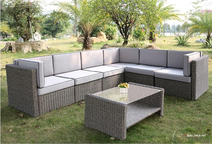 Outdoor Furniture Leisure Garden PE Rattan Garden Sofas