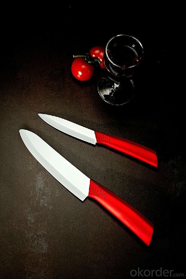Ceramic Knife Sets with Wooden Handle and Wooden Block