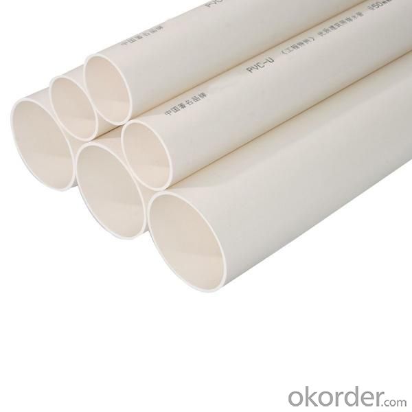 PVC Pipe  1.25MPa Wall thickness:1.6mm-26.7mm Specification: 16-630mm Length: 5.8/11.8M Standard: GB