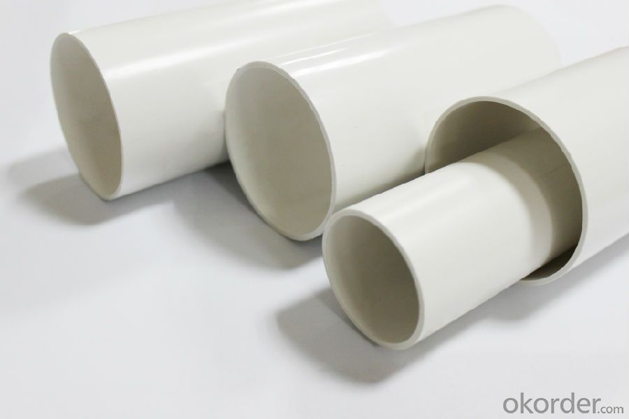 PVC Pipe  GBWall thickness:1.6mm-26.7mm Specification: 16-630mm Length: 5.8/11.8M Standard: GB