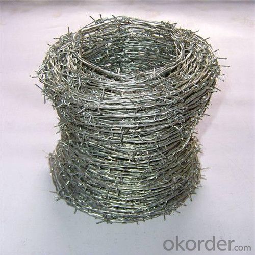 Galvanized PVC Barbed wire (BWG14x14 or BWG16x16 with1.6 mm 2.1mm 2.5mm wire diameter)