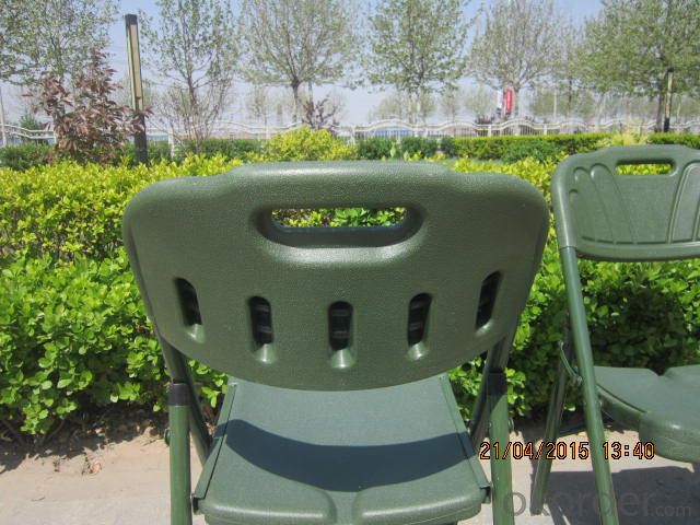 Outdoor Chair, by Stainless Steel Legs and Plastic Seat