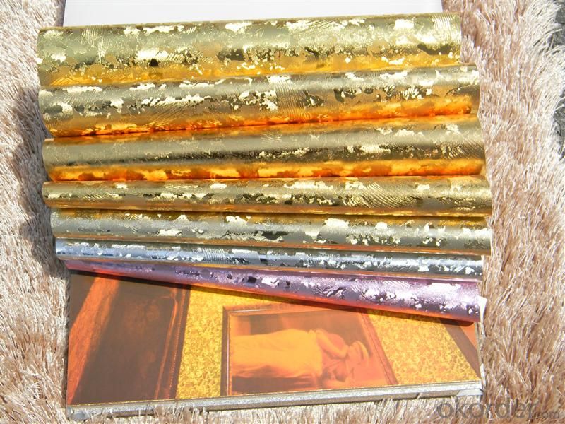 Metallic Wallpaper Luxury Metallic Wallpaper in Gold Foil Manufacture China
