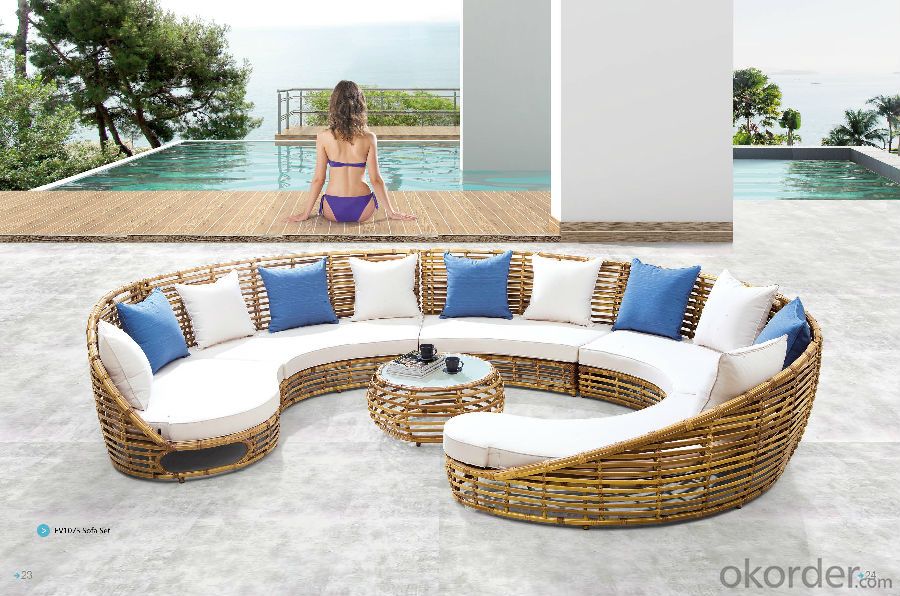 Thick Round Rattan  Garden Patio Leisure style Outdoor Sofa for CMAX-SS002TY