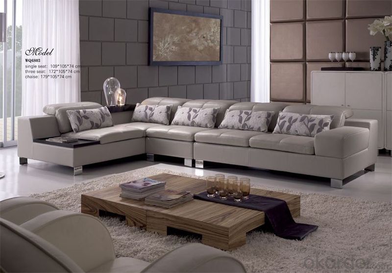 Leather Fabric Corner Sofa with Popular Style