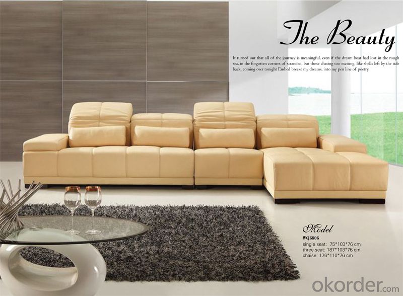 Leather Fabric Corner Sofa with Popular Style