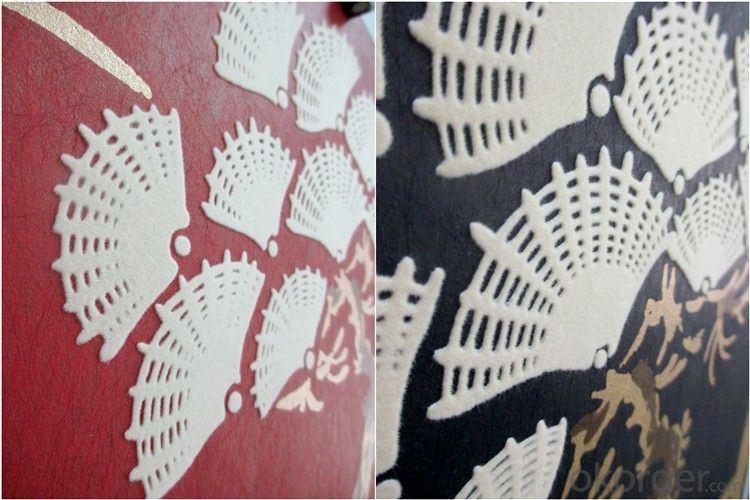 Nonwoven Wallpaper  Velevet  Flocking Wallpaper  Project Wallpaper