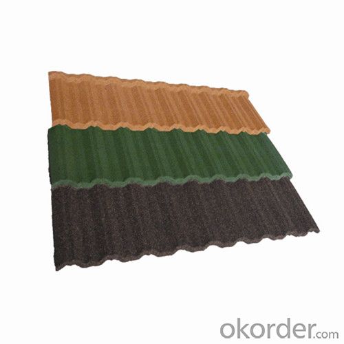 Stone Chips Coated Metal roofing tile-Rainbow  tile