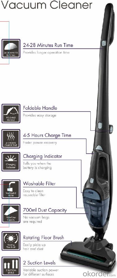 Cyclonic Vacuum Cleaner Cordless rechargeable 2 in 1 Upright Wet and Dry