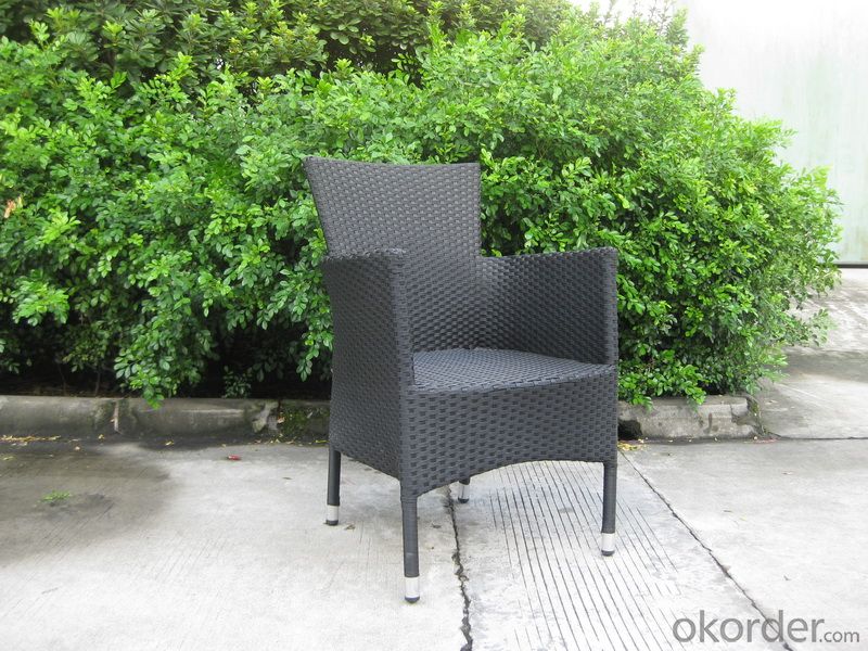 Outdoor Anti-UV PE Rattan Garden Chair with Aluminum Tube