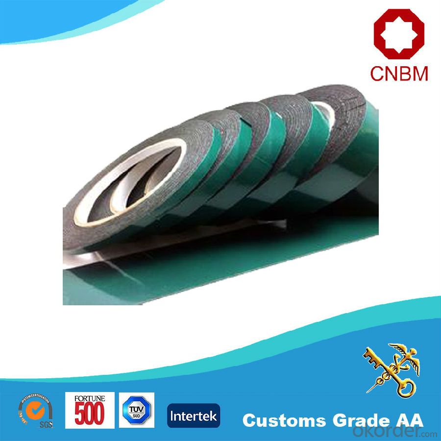 Double Sided Foam Tape with Blue/Red/Green PE Release Film