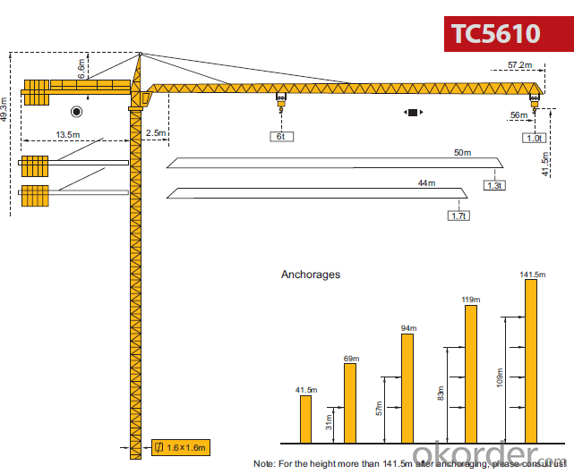 New Tower Crane Building Machinery for Sale