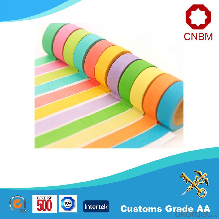 Double Sided Tape with Tissue Red Yellow Blue Black Colour Water Based Acrylic