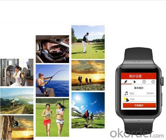 Smart Phone Watch Android 4.4 System 1.54" TFT~OLED Touch Screen, 320*320 Resolution