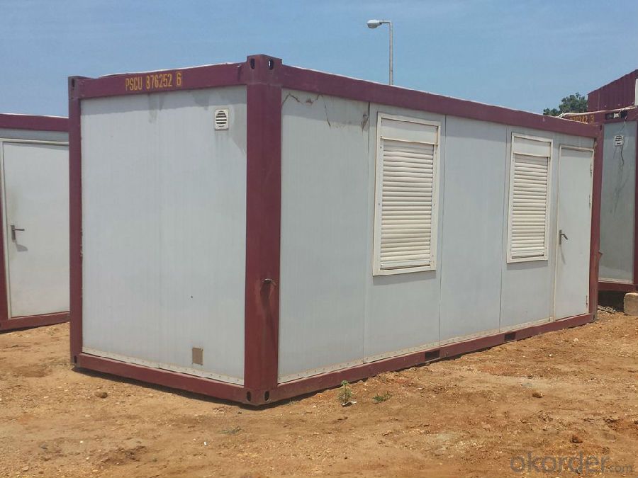 Container Houses 20ft Size EPS Wall 50mm Thickness with Toliets