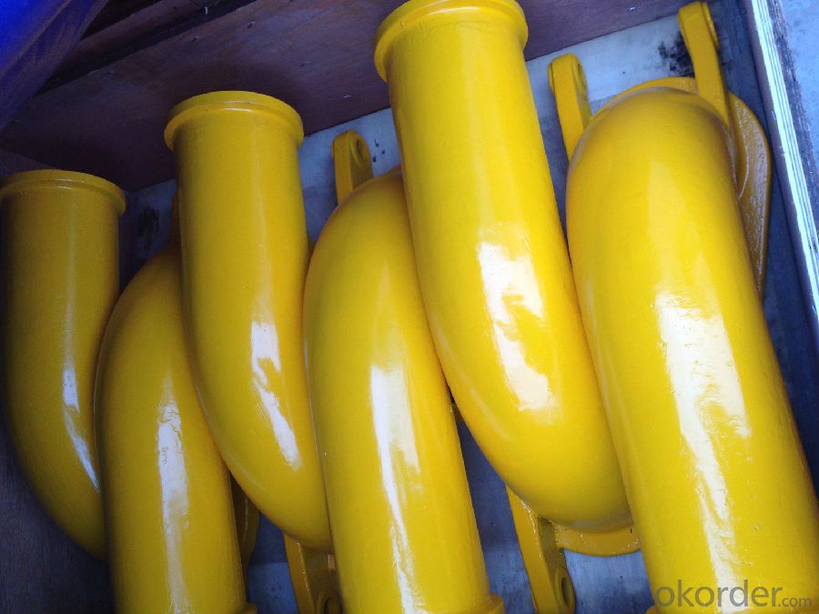 Concrete Pump Elbow  R275, 90DGR AC Yellow