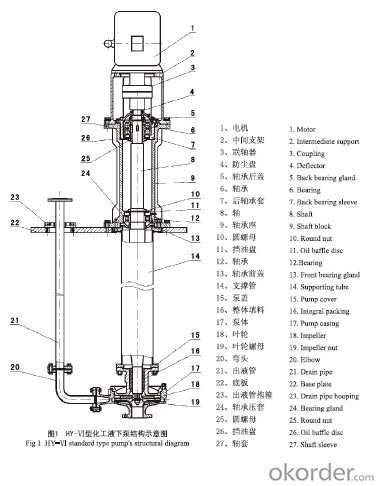 HY Series Chemical Submerged Pump(API 610)