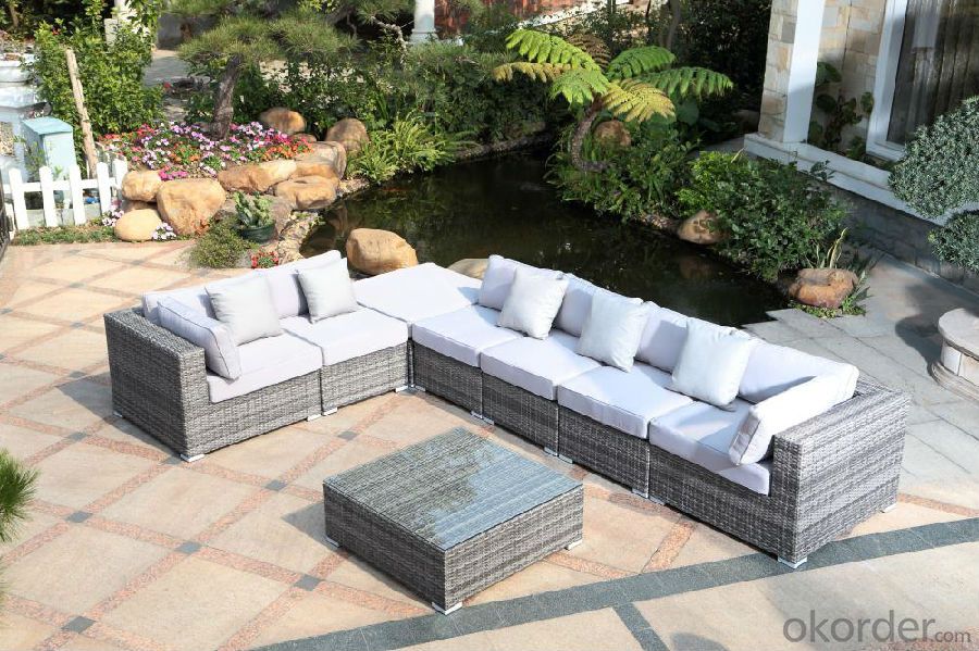 Outdoor Sofa Sets with Anti-UV PE Rattan Wicker