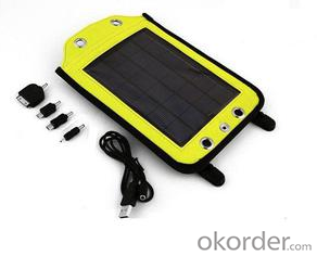 Solar Charger with Double USB and LED Lamp