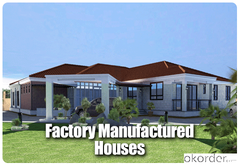 Steel House Prefabricated House One Storey Modern Design Flat Roof or Sloped Roof