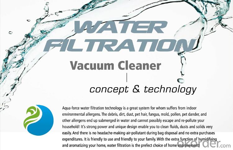 Water Filtration Vacuum Cleaner Portable Cyclonic Wet and Dry Cleaner