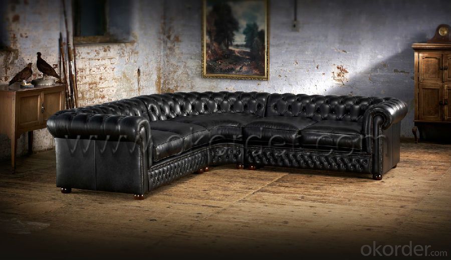Chesterfield Corner Sofa for Spacious Living Room