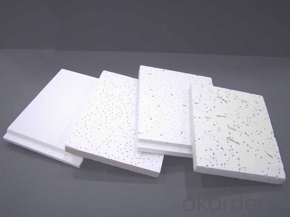 Sound Absorption Low Density Mineral Fiber Ceiling,Ture Sand With Holes