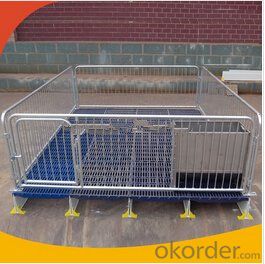 Galvanized Nursery Crate for Piglets or Calves