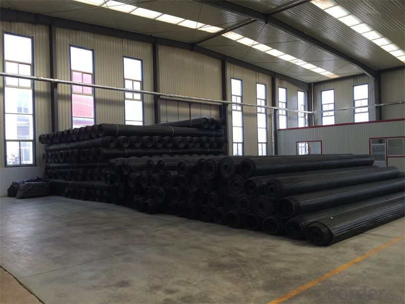 PVC Coated Polyester Geogrid Warp knitting