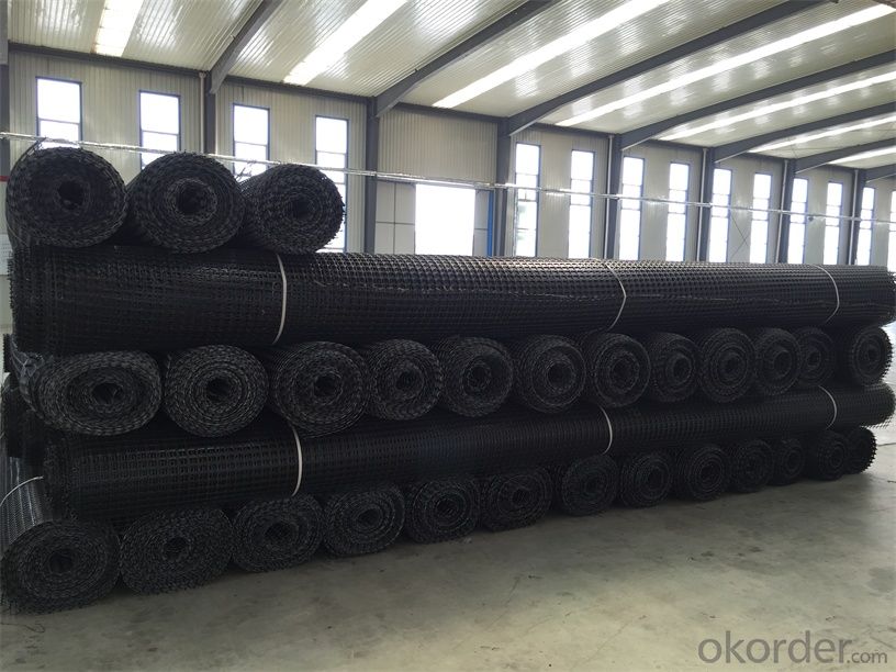 PVC Coated Polyester Geogrid Warp or Railway