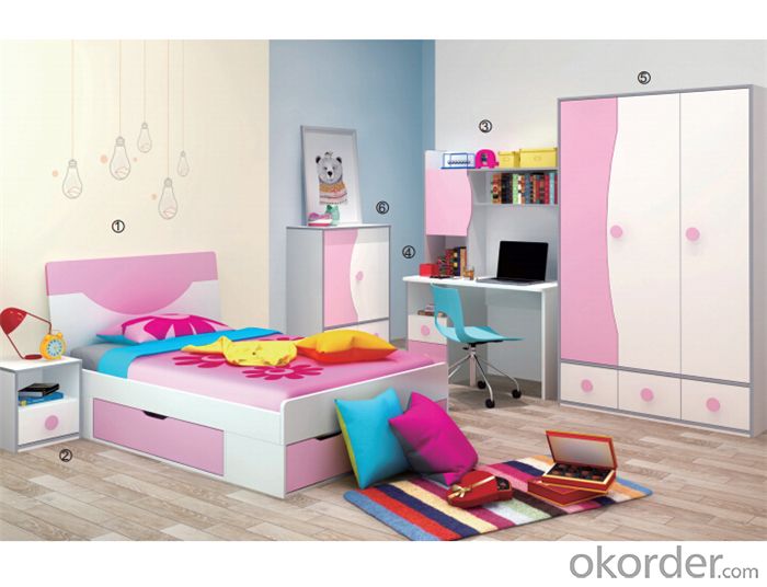 Children Bedroom Kids Furniture Set of Colorful Style