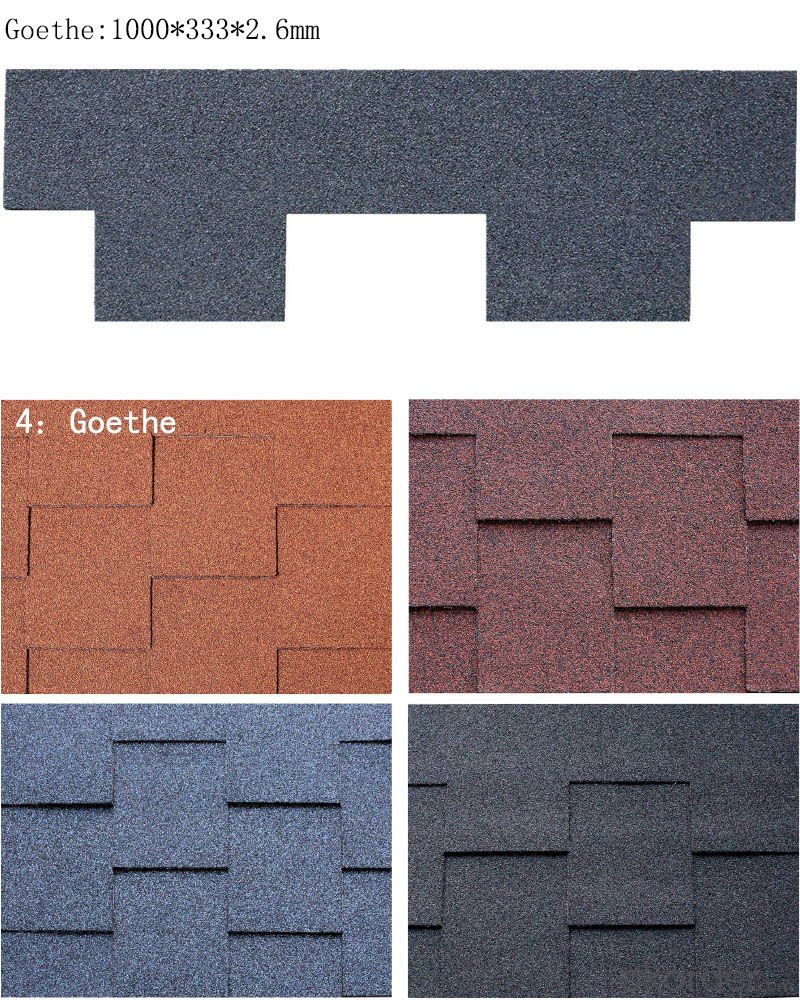 Goethe  Type Asphalt Roof Sheet SGS Test Passed Good Sell