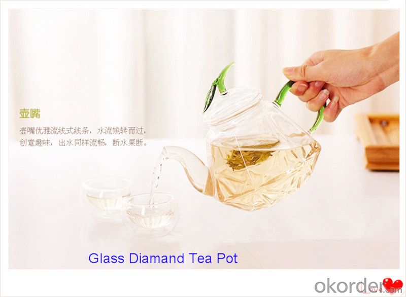 Glass Tea Diamond Pot High High Borosilicate Glass